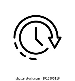 Time icon. Repeat or refresh sign vector illustration