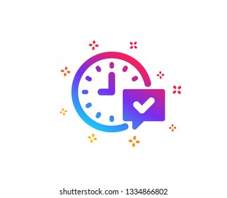 Time icon. Select alarm sign. Dynamic shapes. Gradient design select alarm icon. Classic style. Vector