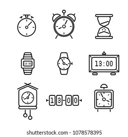 time icon set
