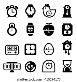 time icon set