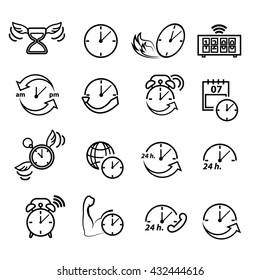 Time icon set