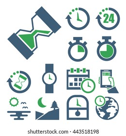 time icon set