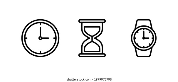 Time icon set, Clock icon for web
