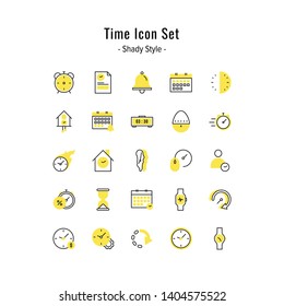 time icon set. time icons vector. modern icon style design