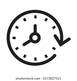 Time Icon Set Line Vector Design. Clock Icons - Acme Series