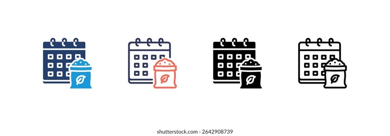 Time Icon set multiple style collection