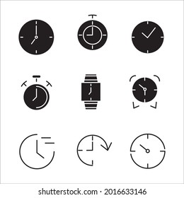time icon set. time icon pack symbol vector elements for infographic web