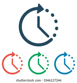 Time Icon Set Simple Flat Design Stock Vector (Royalty Free) 1046127244 ...