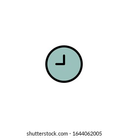 Time Icon Set. Unique Combination of Outline Style Icon and Illustration Colors