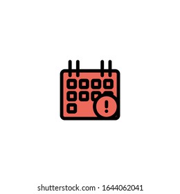 Time Icon Set. Unique Combination of Outline Style Icon and Illustration Colors