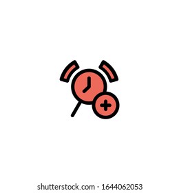 Time Icon Set. Unique Combination of Outline Style Icon and Illustration Colors