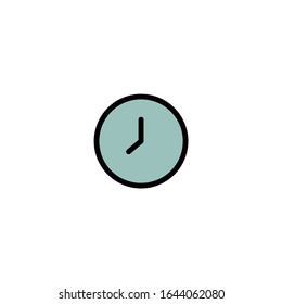 Zeitsymbol-Set. Einzigartige Kombination von Outline Style Icon und Illustration Colors