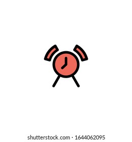 Time Icon Set. Unique Combination of Outline Style Icon and Illustration Colors