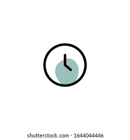 Juego de iconos de tiempo. Único Vector De Ilustración Minimalista También Editable.