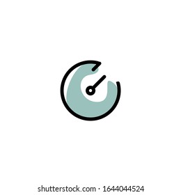 Juego de iconos de tiempo. Único Vector De Ilustración Minimalista También Editable.