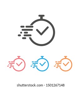 Time icon set vector. Fast time vector icon. Deadline icon vector illustration