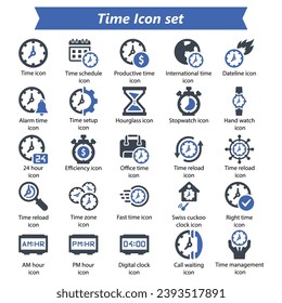 Time Icon Set, Vector Graphics