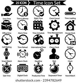 Time Icon Set, Vector graphics