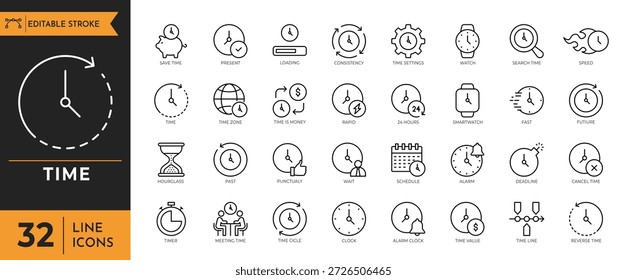 Time icon set. vector illustration