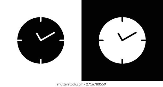 Time icon silhouette vector illustration isolated flat style
