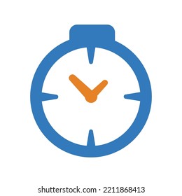 Time icon. Simple editable vector graphics.