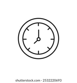 Icono de tiempo. icono de línea delgada simple.