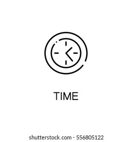 Time icon. Single high quality outline symbol for web design or mobile app. Thin line sign for design logo. Black outline pictogram on white background