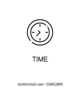 Time icon. Single high quality outline symbol for web design or mobile app. Thin line sign for design logo. Black outline pictogram on white background