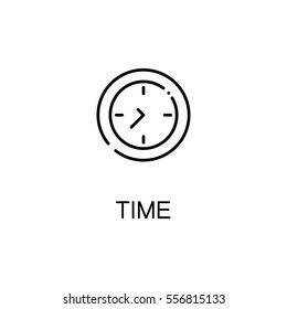 Time icon. Single high quality outline symbol for web design or mobile app. Thin line sign for design logo. Black outline pictogram on white background