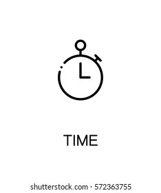Time icon. Single high quality outline symbol for web design or mobile app. Thin line sign for design logo. Black outline pictogram on white background