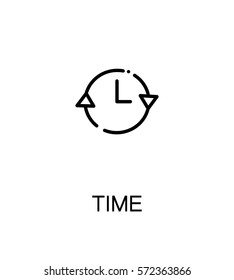 Time icon. Single high quality outline symbol for web design or mobile app. Thin line sign for design logo. Black outline pictogram on white background