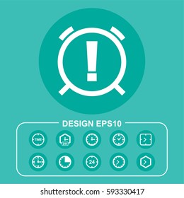 Time icon stock vector illustration. Flat design.
