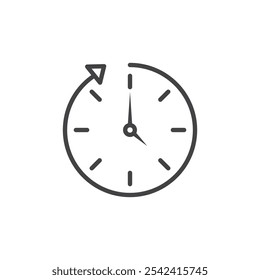 Time icon Symbol mark in filled style