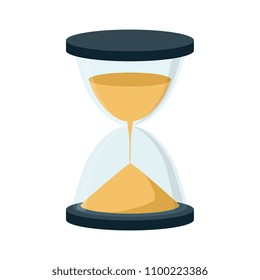 Time icon symbol. Modern vector icon. Hand is holding hourglasses