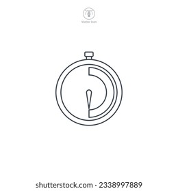 Icono de tiempo ilustración vectorial aislada en fondo blanco