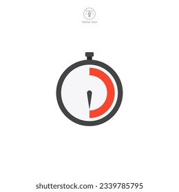 Zeitsymbol, Vektorgrafik einzeln auf weißem Hintergrund