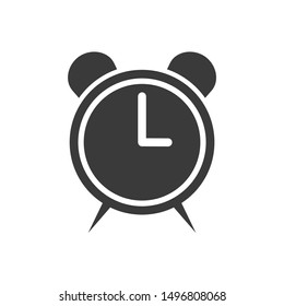 Time icon template color editable. Clock symbol vector sign isolated on white background.
