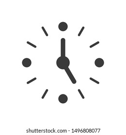 Time icon template color editable. Clock symbol vector sign isolated on white background.