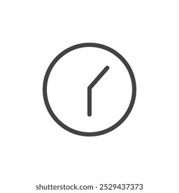 icono de tiempo Símbolo de arte de contorno delgado