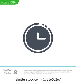 Time icon or timer. Vector illustration