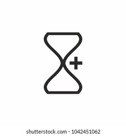Time icon vector. Add time symbol