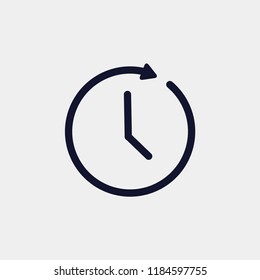 time icon vector. clock vector icon