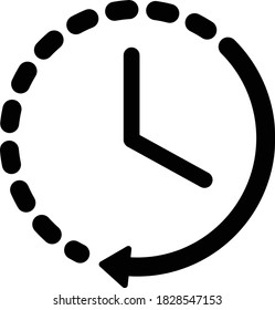 Time icon vector, Clock icon vector