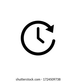 Time Icon Vector. Clock Icon Symbol Illustration