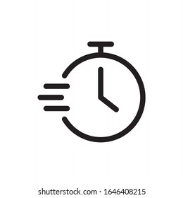 Time icon vector. Deadline icon symbol illustration