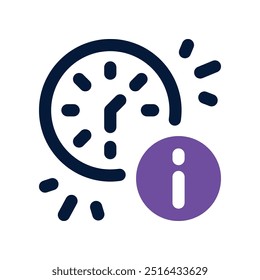 time icon. vector dual tone icon for your website, mobile, presentation, and logo design.