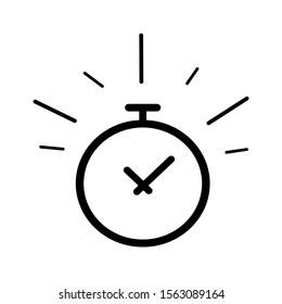 Time icon vector. Fast time vector icon. Deadline icon vector illustration