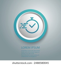 Time icon vector. Fast time vector icon. Deadline icon vector illustration
