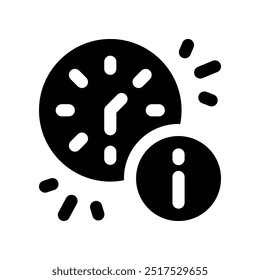 time icon. vector glyph icon for your website, mobile, presentation, and logo design.