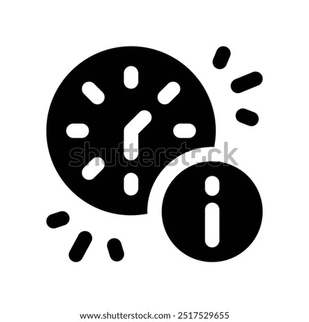 time icon. vector glyph icon for your website, mobile, presentation, and logo design.